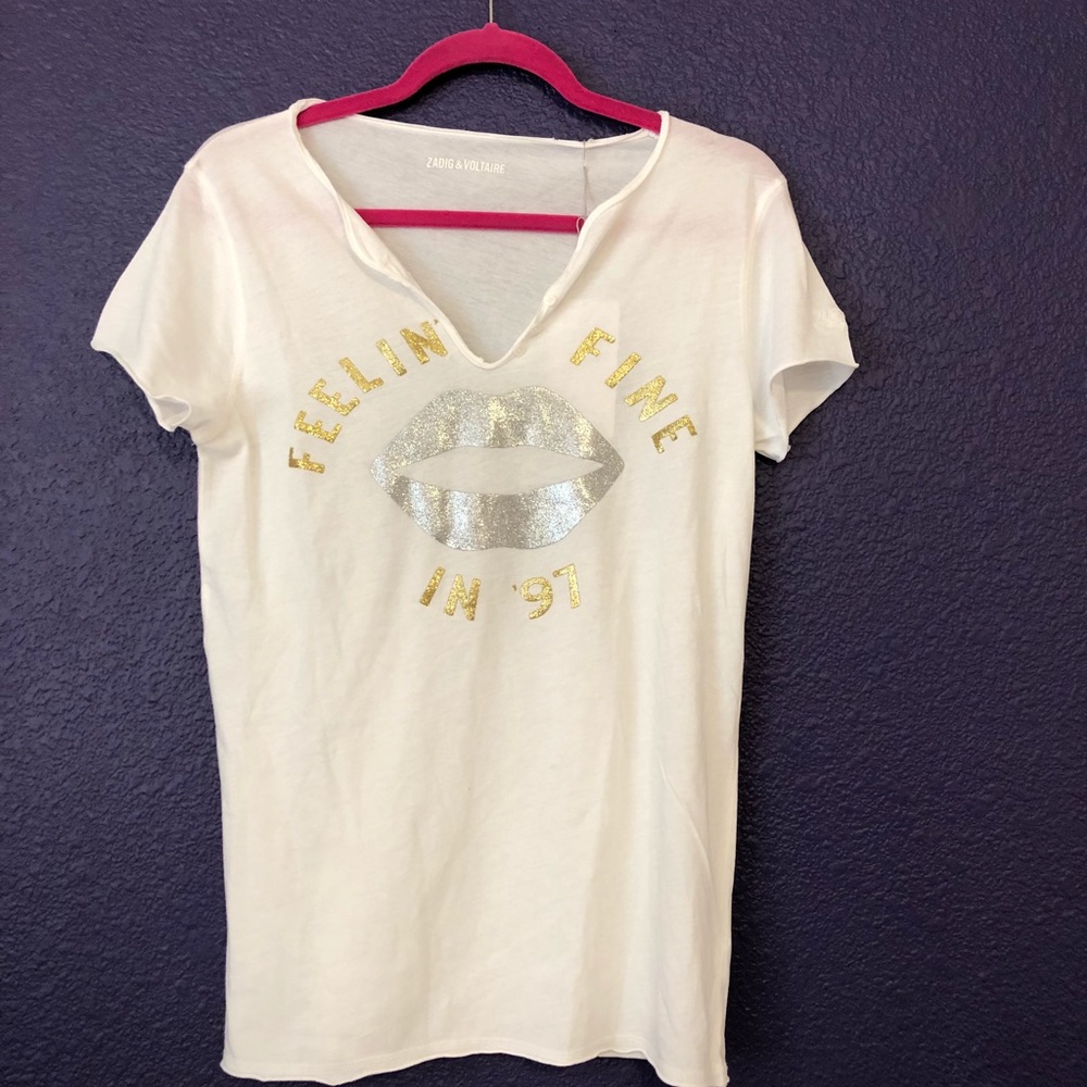 || Zadig & Voltaire Glitter Tee ||